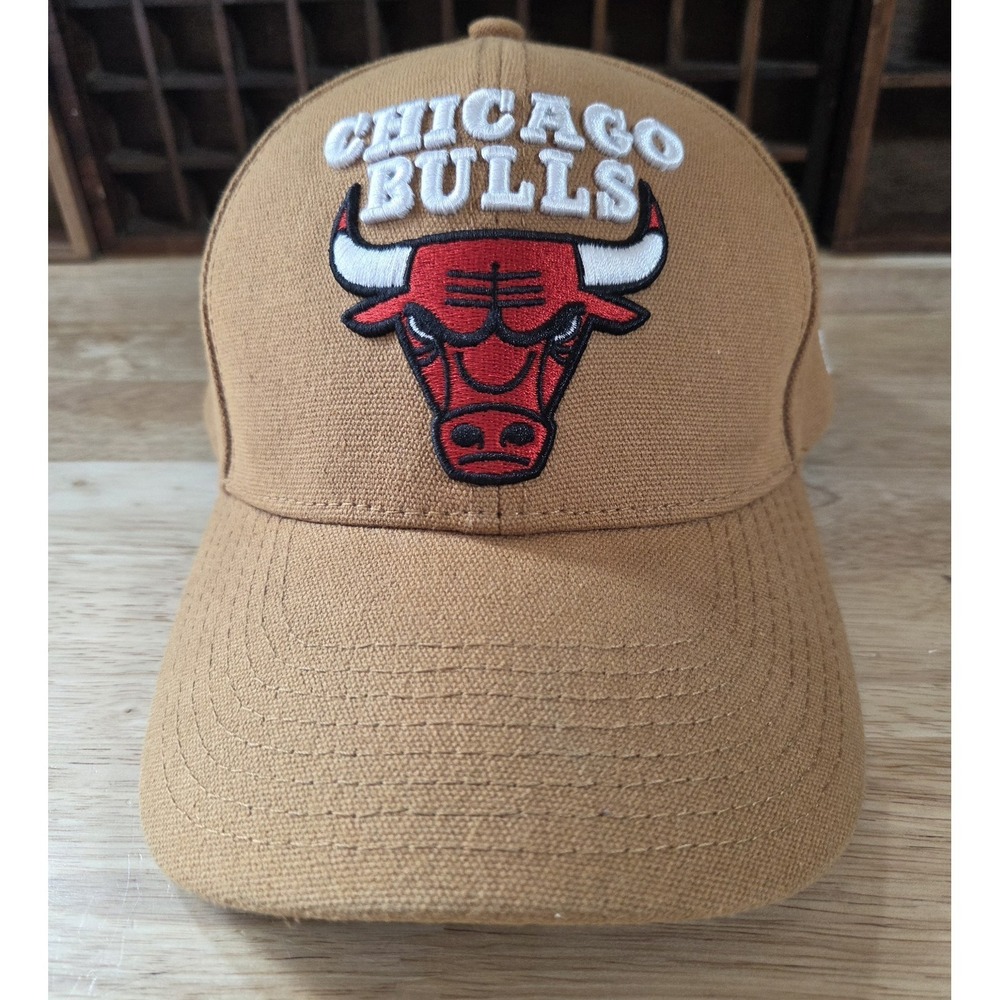 Chicago Bulls Hat Adult OSFM Ultra Game NBA Tan Brown Cotton Adjustable...